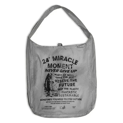 Maden Outdoor Ultra-Lightweight Shopper Bags Large Capacity Foldable Travel Bag Letter Print Shopper Tote Handbag for Commute