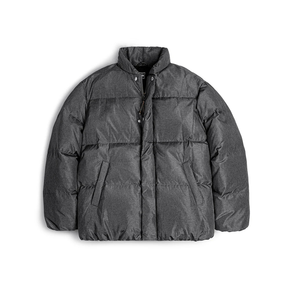 Maden Casual Stand-up Collar Down Jacket 90% White Duck Down Warm Loose Fit Versatile Solid Color Outerwear for Men Winter Coat