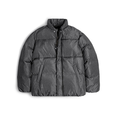 Maden Casual Stand-up Collar Down Jacket 90% White Duck Down Warm Loose Fit Versatile Solid Color Outerwear for Men Winter Coat