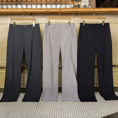 Maden Casual Men's CleanFit Dress Pants Solid Color Straight Trousers with YKK Zipper Fly Timeless Office Pants for Business
