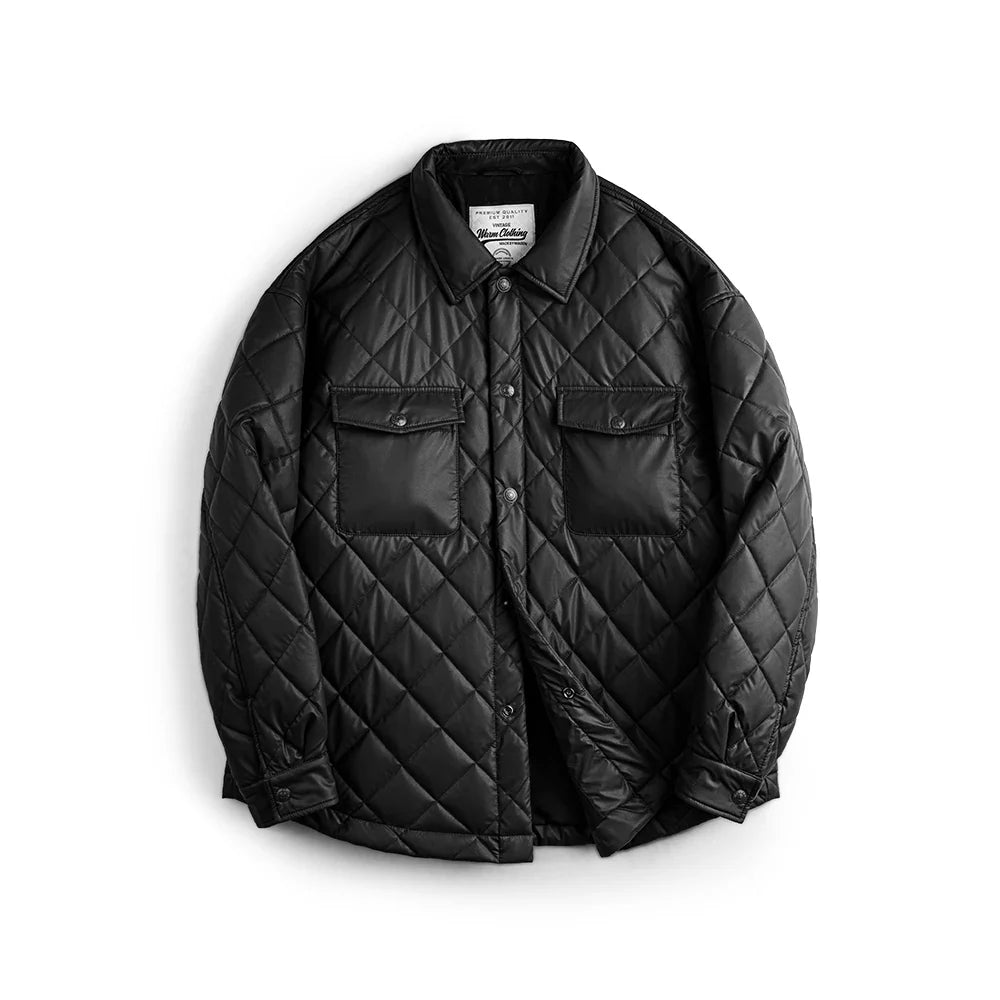 Traff Chaqueta Retro Acolchada con Diseño de Diamante