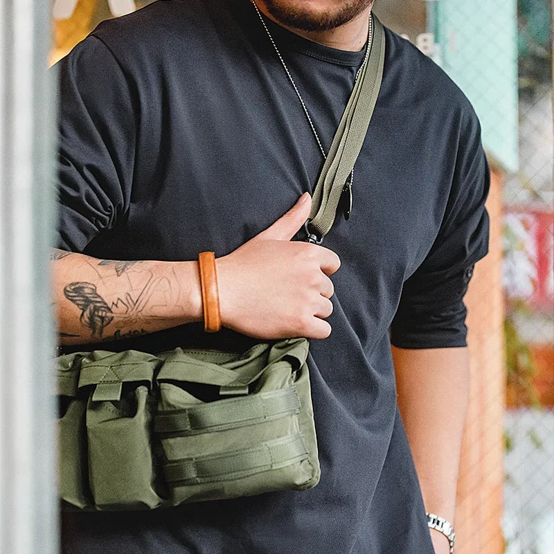 Maden 2023 New Japan Multi-Pocket Function Crossbody Bag Crossbody Outdoor Mountain Style Waist Bag Side Shoulder Men's Small