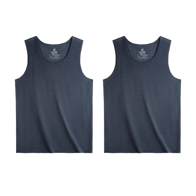 Maden New Casual Solid Color Tank Tops Inner Layer Basic Tops for Men's Versatile Seamless Vest Summer Slim Fit Sleeveless Vest