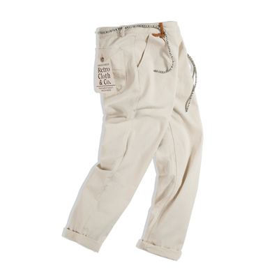 Maden American Vintage Cotton Seed Shell Casual Pants Amekaji Men's Loose Straight Pants Designer Essential Trousers Streetwear
