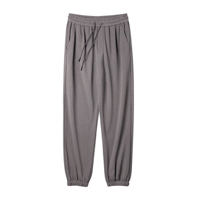 Maden Spring Solid Color Waffle Pants Men Sports Sweatpants Modal Straight Leg Pants Casual Trousers Plus Size Loose Pants 3XL