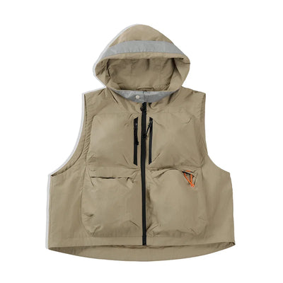 Maden Outdoor Quick Dry Men's Vest Multi-pocket Hooded Camping Fishing  Mountain Waistcoat Tactical Hunting Sleeveless Jackets