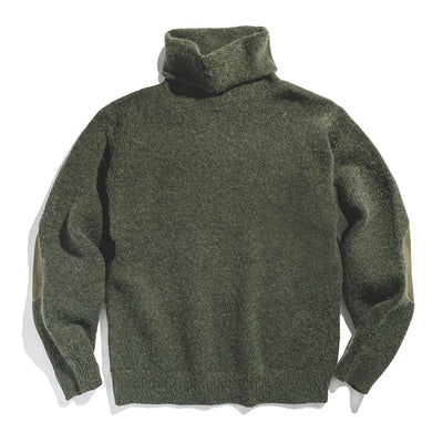 Maden Workwear American Retro Thickened Warm High Neck Sweater Autumn and Winter Lazy Knit Underlay Men's Tops