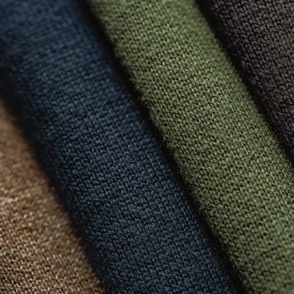 Maden Autumn Winter New Regular Fit 12 Gauge Sweater Men Half Turtleneck Pullovers Knitwear Solid Color Warm Bottom Shirt