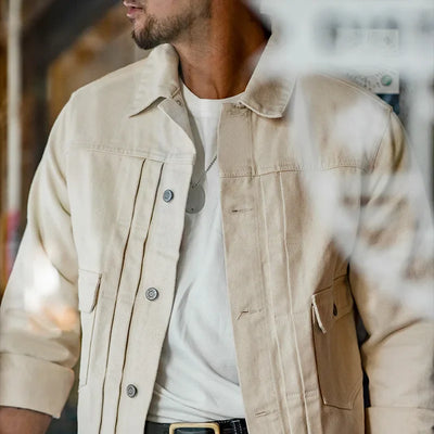 Traff Chaquetas de Denim Retro Tipo II