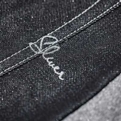 Maden Vintage 13oz Selvedge Raw Denim Jeans Straight Silver Jeans with Zipper Fly Subtle Shimmer Pants for Men's Autumn Trousers