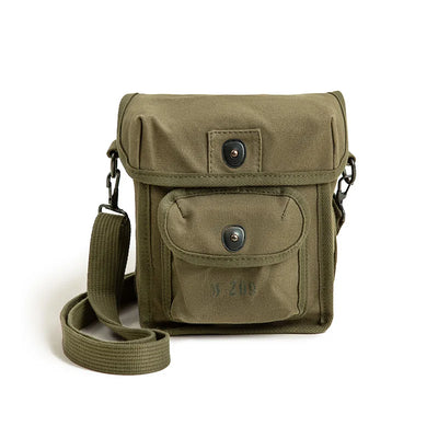Maden Vintage M209 Tactical Cipher Machine Bag Outdoor Canvas Shoulder Crossbody Tote Bag Magnetic Buckle Square Waist Packs