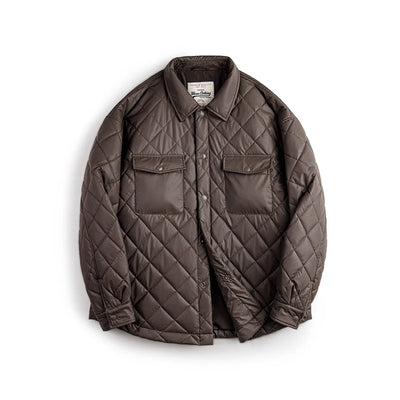 Traff Chaqueta Retro Acolchada con Diseño de Diamante