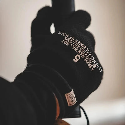 Maden Winter Cycling Tactical Gloves Elegant Touchscreen Vintage Knitted Print Full-finger Gloves Business Autumn Warm Fashion