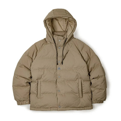 Maden Men's Winter Wide Quilting Seam Thickened Down Jacket White Duck Down Navy Blue Hooded Jacket High Density Fabric Warm Top