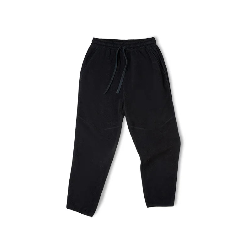 Maden Men's Autumn Winter Pants American Style Fleece Knitted Pants With Warm Elastic Waist And Plush Casual Pants