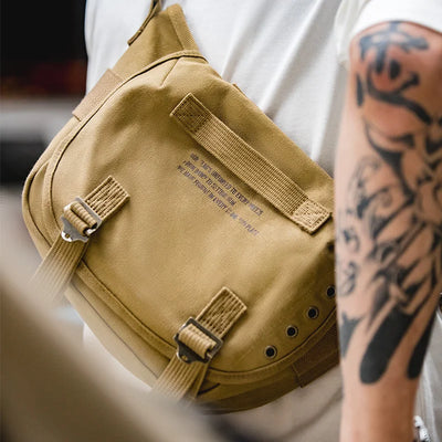 Maden American Vintage M1961 Letter Canvas Crossbody Bags for Men Designer Shoulder Strap Handbags Essential Waist Messenger Bag