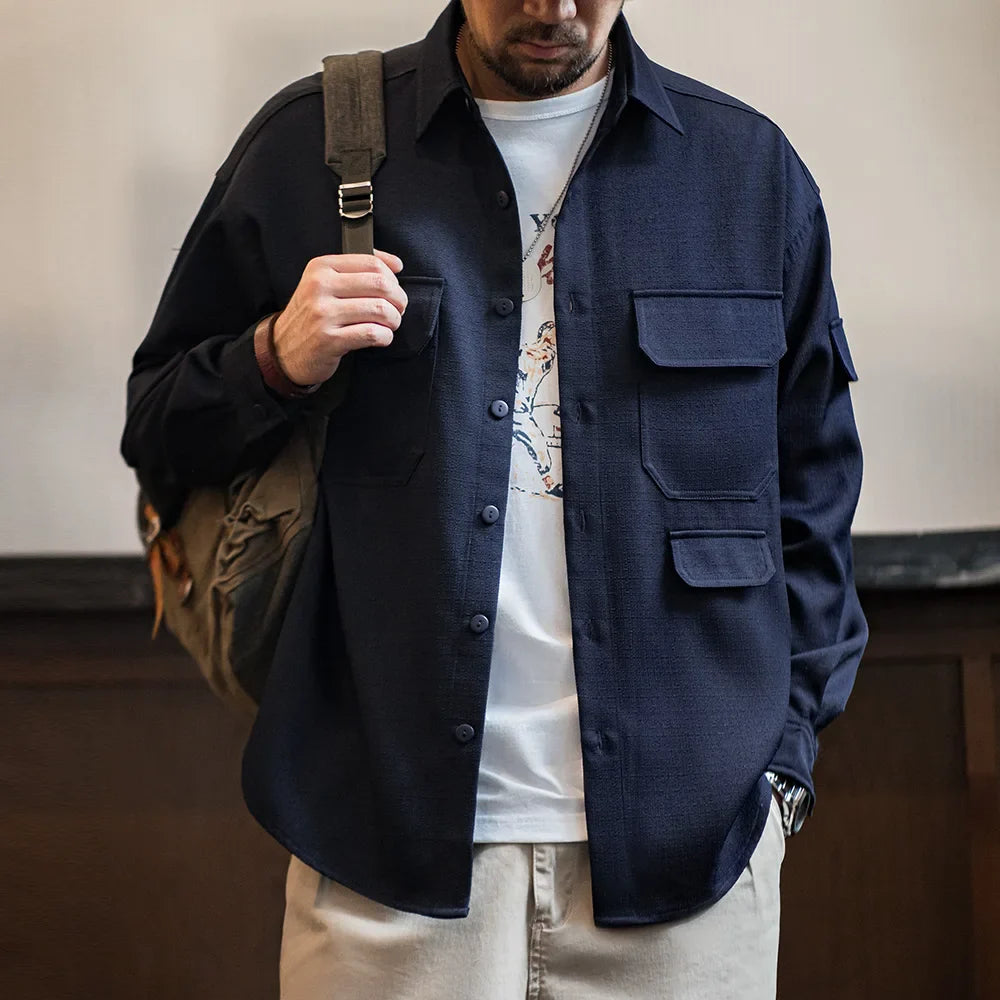 Camisa de Manga Larga Casual para Hombre Traff