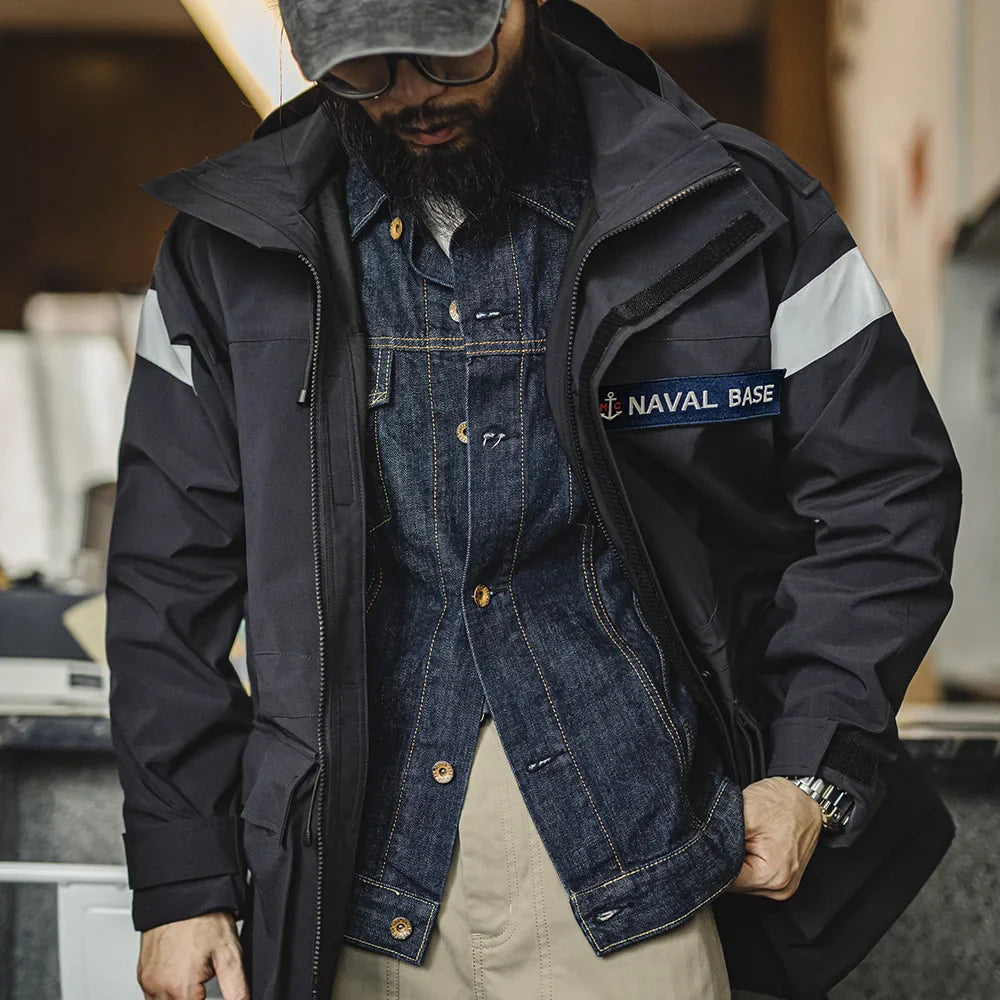 Traff Parka Retro Azul Marino