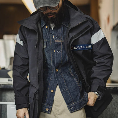 Traff Parka Retro Azul Marino