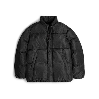 Maden Casual Stand-up Collar Down Jacket 90% White Duck Down Warm Loose Fit Versatile Solid Color Outerwear for Men Winter Coat