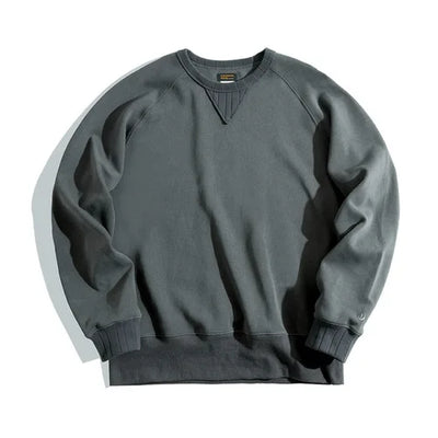 Maden Vintage Men's Hoodies Sweatshirt Oversize Male Loose Cotton Solid Thicken Warm Sweatshirts Casual Knitting Hoodied Clothes