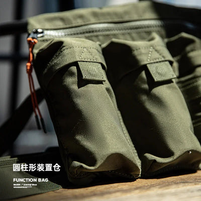 Maden 2023 New Japan Multi-Pocket Function Crossbody Bag Crossbody Outdoor Mountain Style Waist Bag Side Shoulder Men's Small