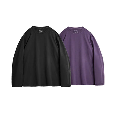 Maden Casual 7A Anti-Bacterial Quick-Dry Long Sleeve T-Shirt Men's Spring Cool Comfort Breathable Tops Round Neck Layering Tee