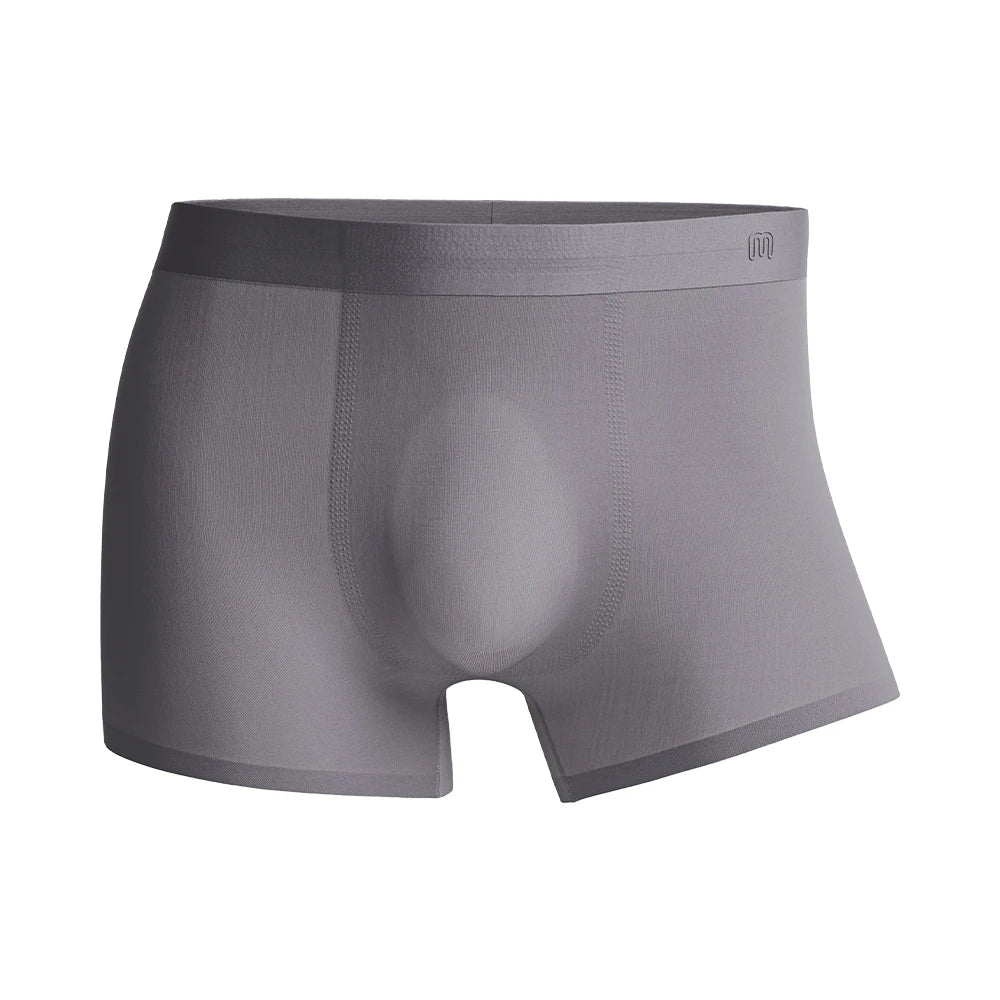 Maden 3pc Cool-Touch Boxer Briefs Men's Breathable 7A Anti-Bacterial Comfortable Underwear Solid Color Stretch Large Trunks