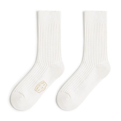 Maden Men‘s Waffle Weave Mid-Calf Socks 3Pairs Knitted Cotton Thick Socks for Autumn Winter Breathable Sweat-Wicking Long Sock