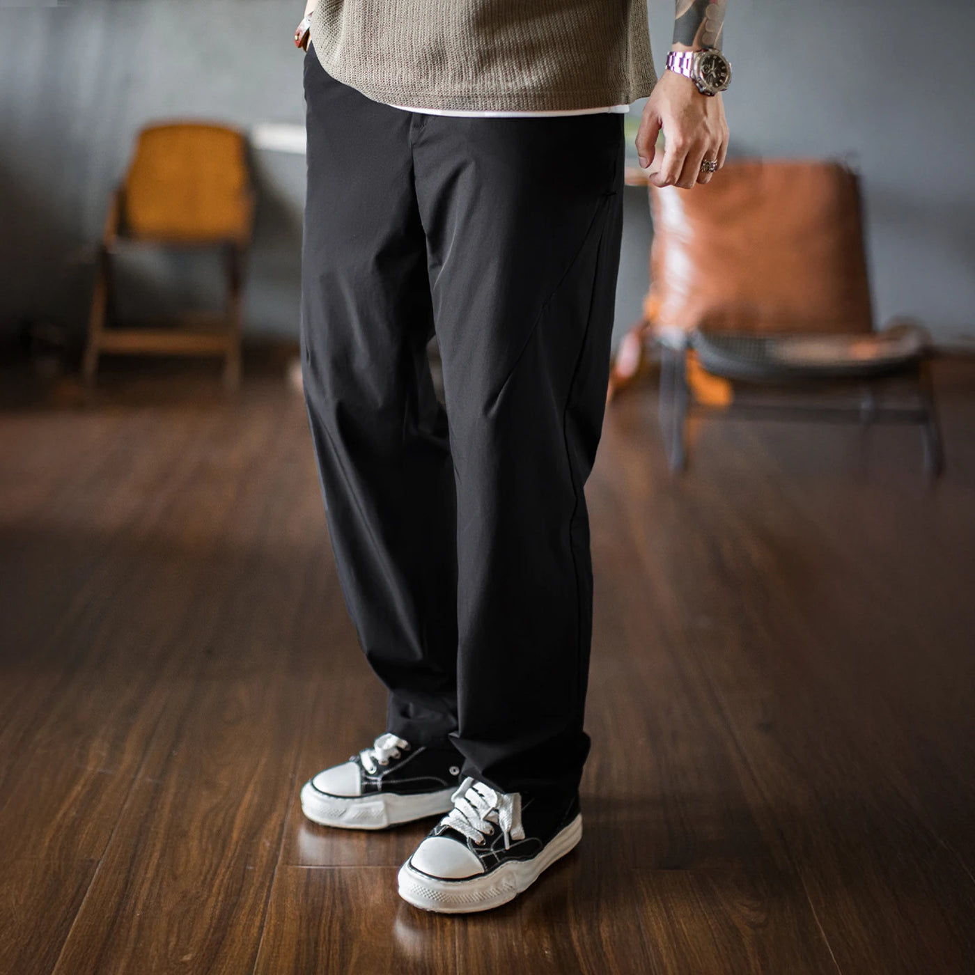Maden Casual Men's CleanFit Dress Pants Solid Color Straight Trousers with YKK Zipper Fly Timeless Office Pants for Business
