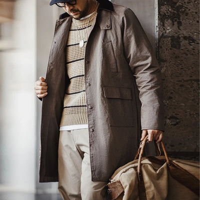 Abrigo Trench Safari de Pana Retro Traff