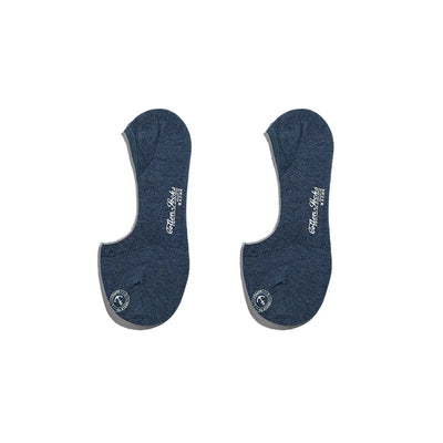 Maden Men’s 3 Pack Pair Summer Cotton Socks Boat Non-Slip Silicone Invisible Boat Socks Ankle Socks White Khaki Blue