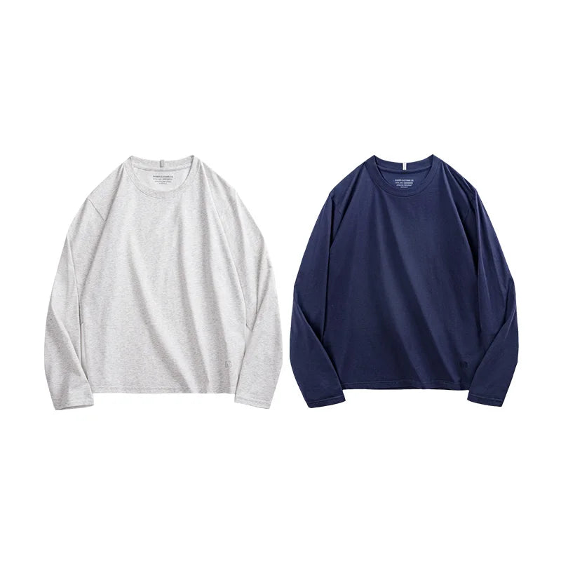 Maden New Casual Sorona Cool Long-sleeved T-shirt Quick-drying Antibacterial Round Neck Top for Men's Spring And Autumn