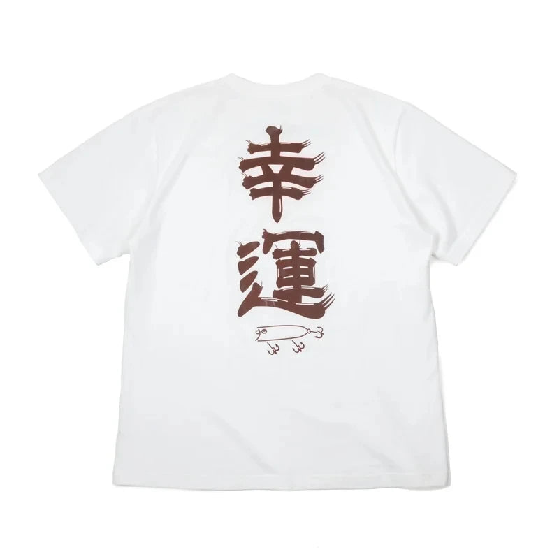 Maden Summer 100% Cotton Short Sleeve T-shirts for Men Color Change Lucky Flag Print Tees Casual Loose Fit White Tops