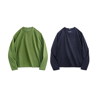 Maden New Casual Sorona Cool Long-sleeved T-shirt Quick-drying Antibacterial Round Neck Top for Men's Spring And Autumn