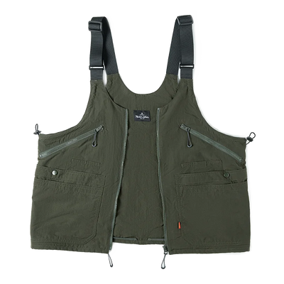 Maden Workwear Retro Multi Pocket Sleeveless Nylon Vest Outdoor Functional Dual Purpose Bag Coat For Men 2023 Fashion