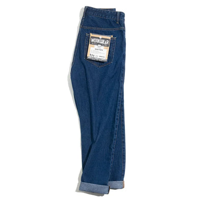 Maden Washed Denim Jeans 12.8 oz Retro Loose Straight Trousers Baggy Pants Oversize 28-38 Fashion Men’s Clothes 2 Colors