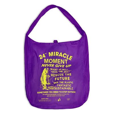 Maden Outdoor Ultra-Lightweight Shopper Bags Large Capacity Foldable Travel Bag Letter Print Shopper Tote Handbag for Commute