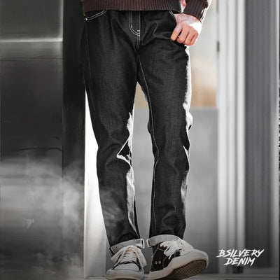 Maden Silver Denim Vintage Jeans for Men Amekaji Selvedge Raw Denim 13 Oz Straight Fit Pants 28 To 38 Men’s Clothing  New