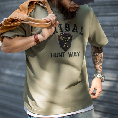 Maden Vintage Hunting 3D Print Short Sleeve T-Shirt Men's Summer Outdoor Round Neck Tee Casual Streetwear Versatile Male Tops