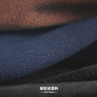 MADEN Men Polar Fleece Sweatshirt Autumn Winter Long Sleeve Round Neck Pullover Warm Thickened Bottom Shirt Black Sweatshirt