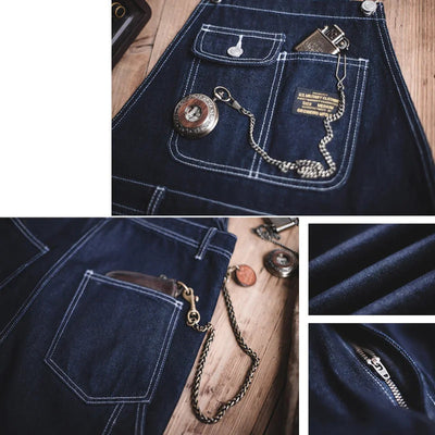 Traff Mono de Denim Inspirado en la Moda Vintage Indigo