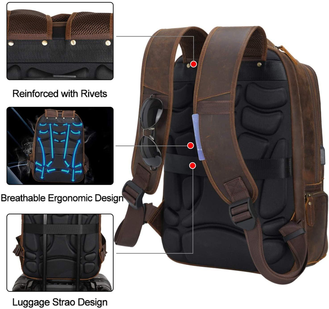 Traff UNISEX BOLSO DE CUERO VGN6751