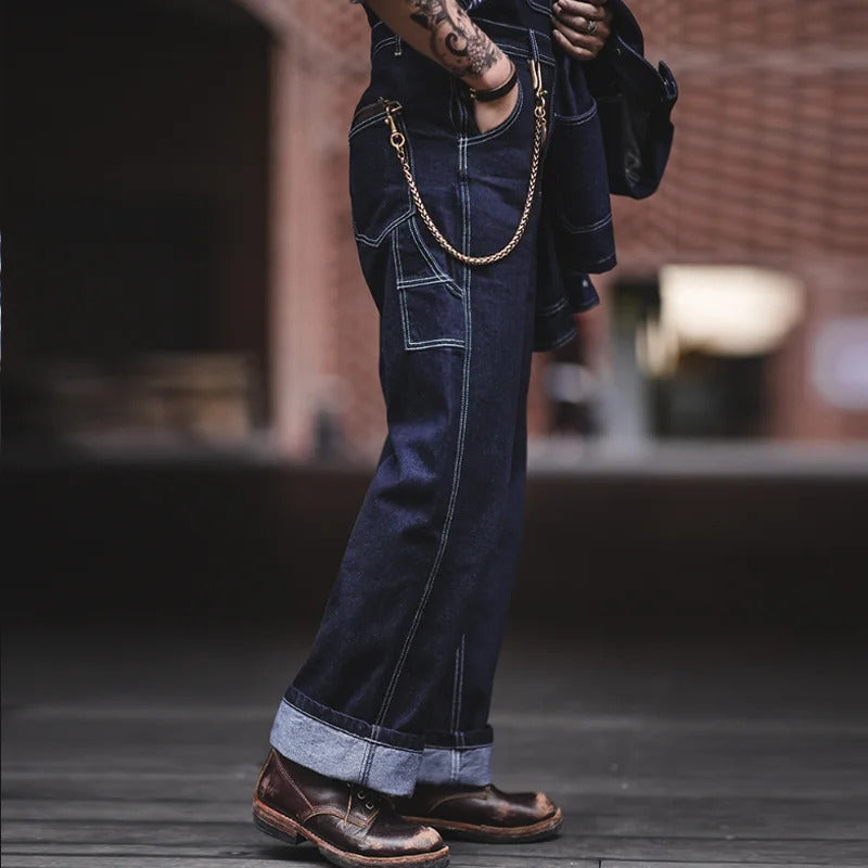 Traff Mono de Denim Inspirado en la Moda Vintage Indigo