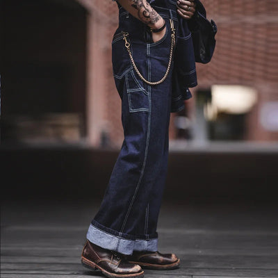 Traff Mono de Denim Inspirado en la Moda Vintage Indigo