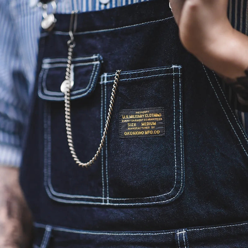 Traff Mono de Denim Inspirado en la Moda Vintage Indigo