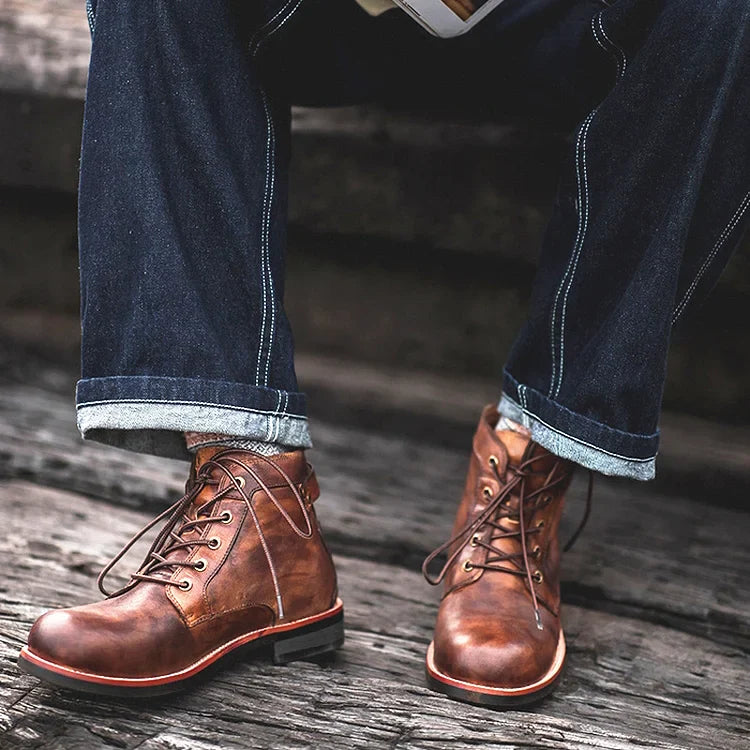 Traff Botas Retro de Tobillo