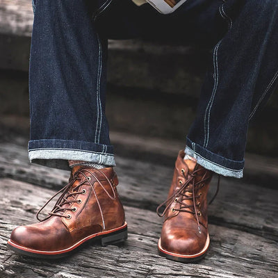 Traff Botas Retro de Tobillo