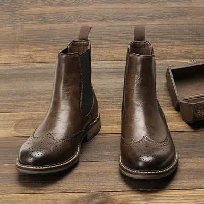 Traff Botas Retro de Café para Hombre