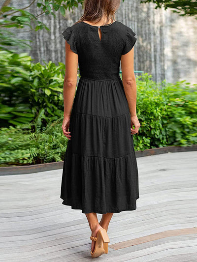 VESTIDO Traff CON VOLANTES EN LAS MANGAS